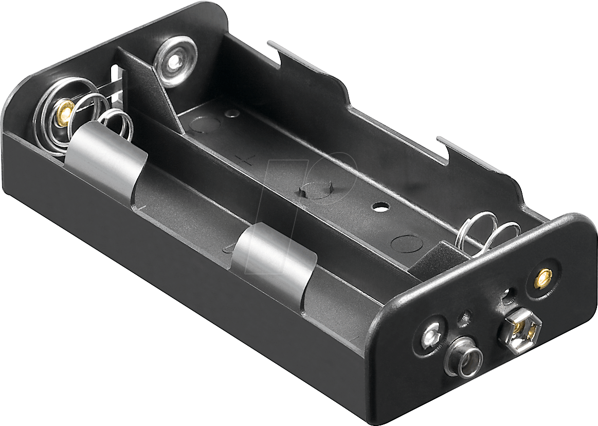 HALTER 4XUM2-2DK - Batteriehalter für 4 Babyzellen (C), Druckknopf