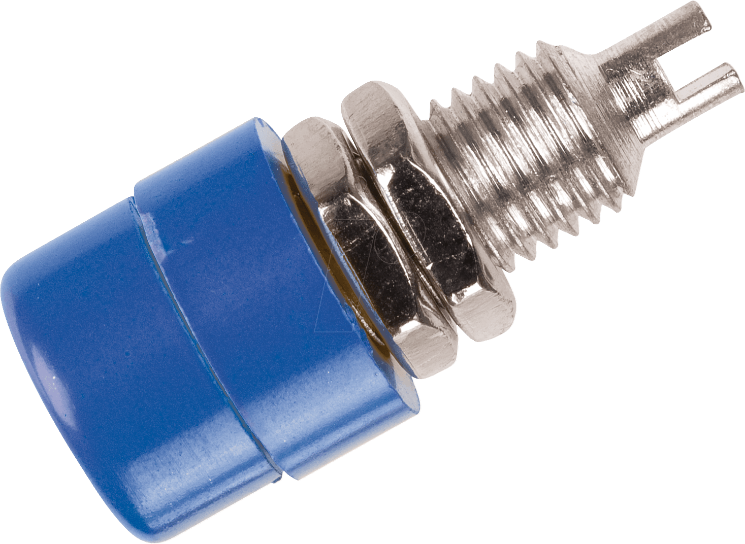 BIL 20 BL - Einbaubuchse, 4 mm, Lötanschluss, blau