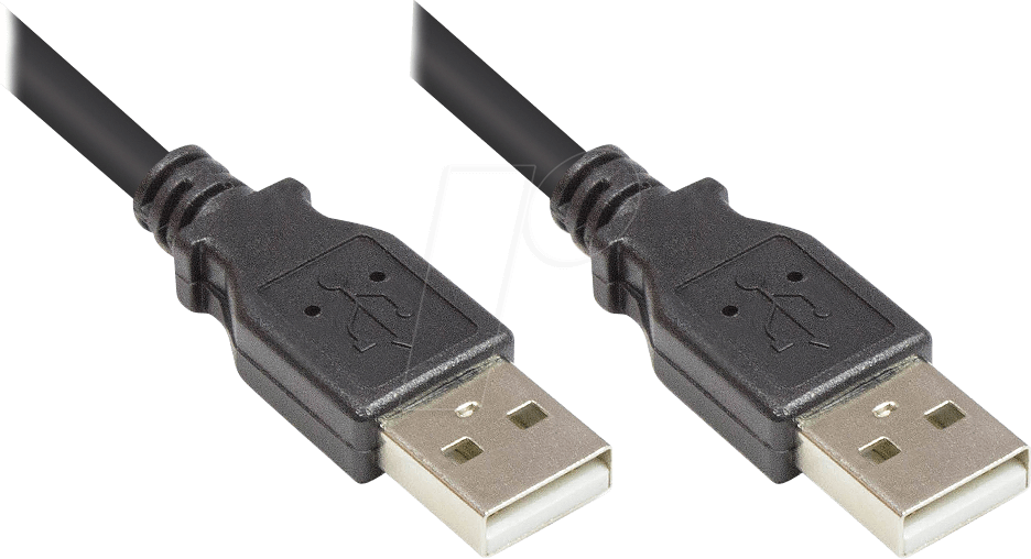GC 2212-AA3S - USB 2.0 Kabel, A Stecker auf A Stecker, schwarz, 3 m