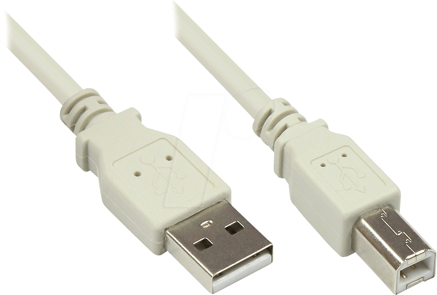 GC 2510-2OF - USB 2.0 Kabel, A Stecker auf B Stecker, grau, 1,8 m