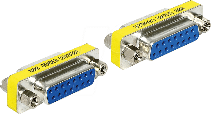 DELOCK 65480 - Adapter Sub-D 15Pin Buchse/Buchse