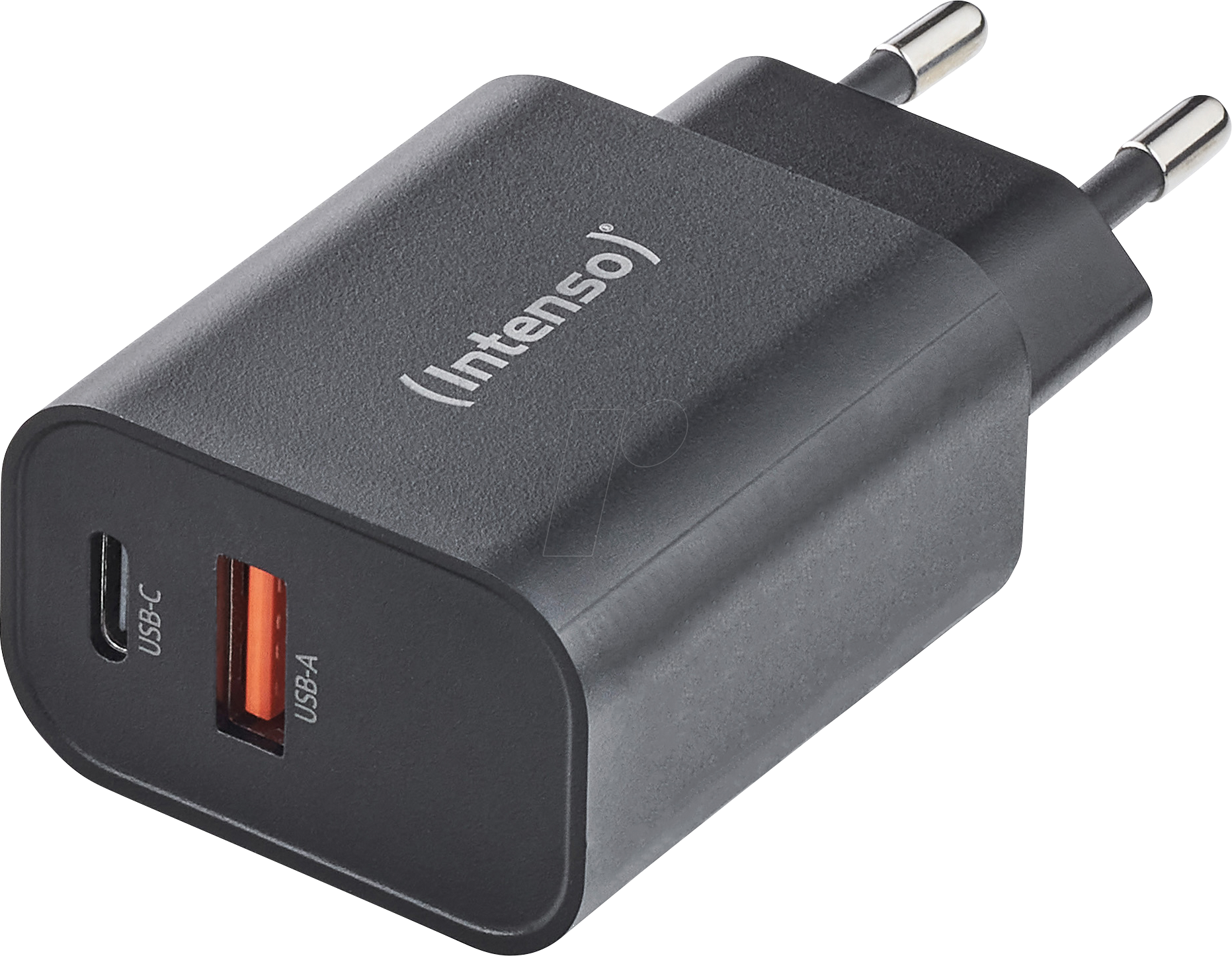 INTENSO 7803010 - USB-Ladegerät, 30 W, 1x USB-A, 1x USB-C, PD 3.0, QC 4.0, schwarz