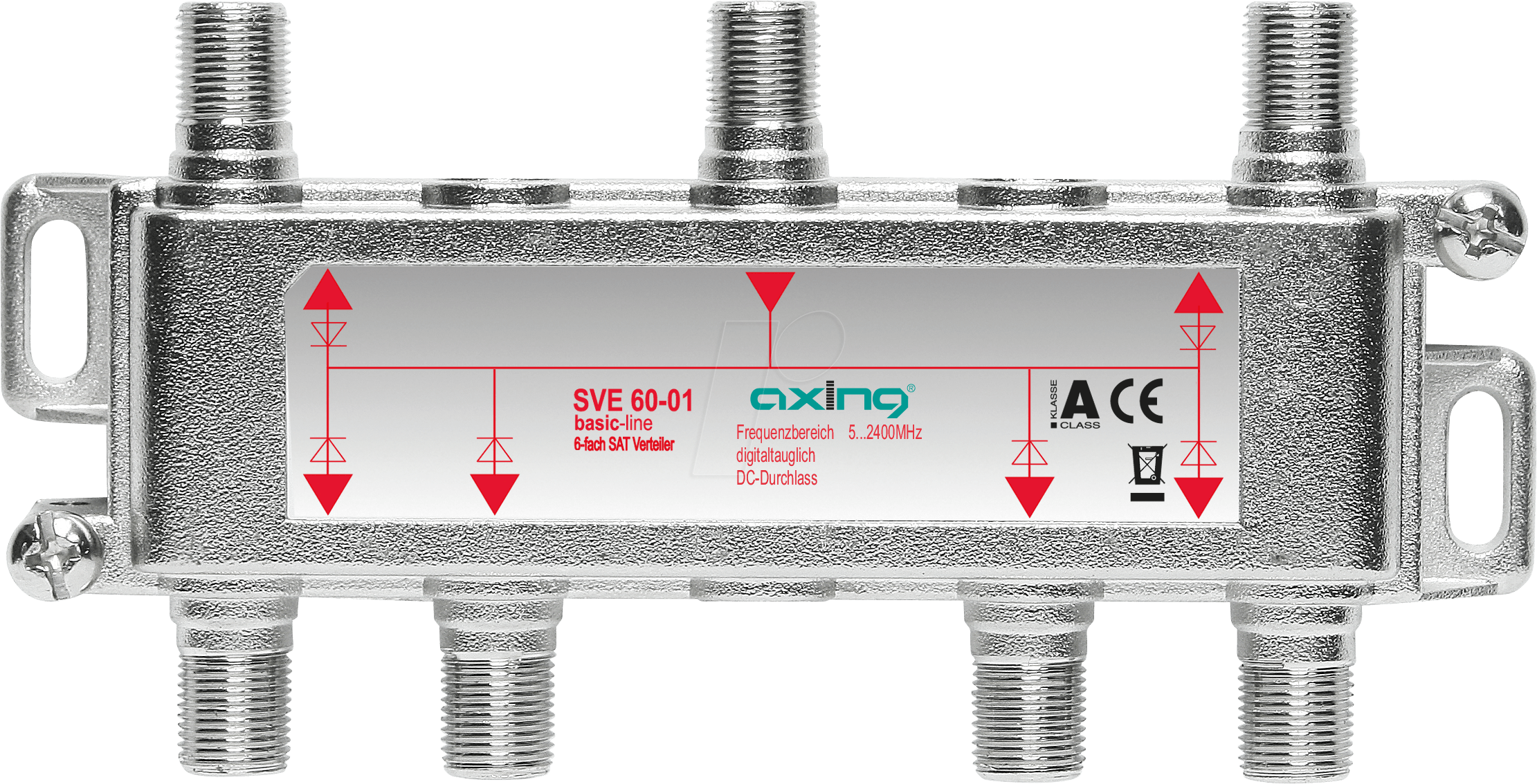SVE 60-01 - Verteiler, 5-2400 MHz, 6-fach, 16 dB