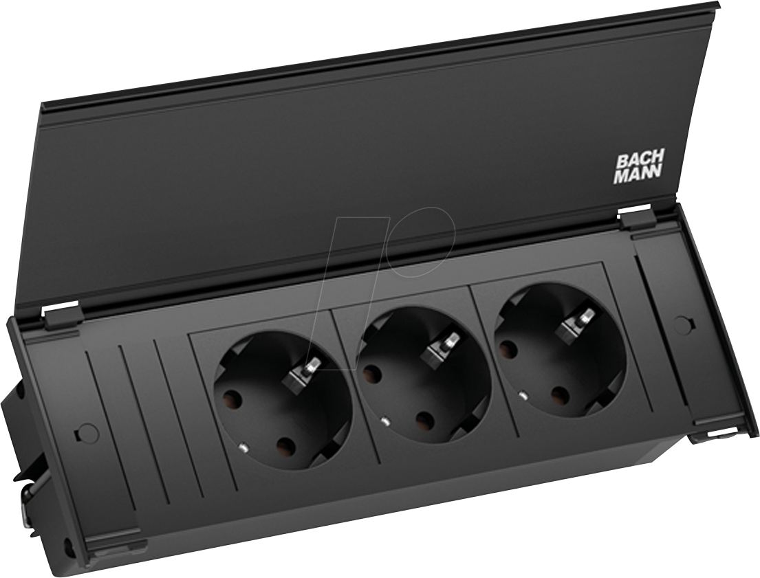 BACH 927.160 - KAPSA Set Steckdoseneinheit + Deckel, 3-fach