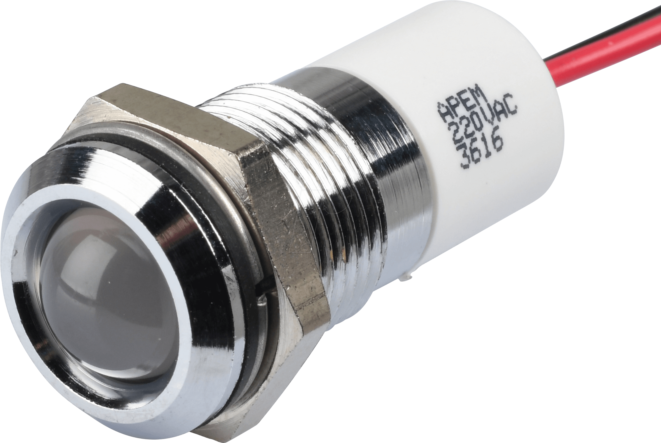 Thumbnail - APM Q14P3C W220E - LED-Signalleuchte, weiß, 220 V, Ø 14 mm, vorstehend, bedrahtet