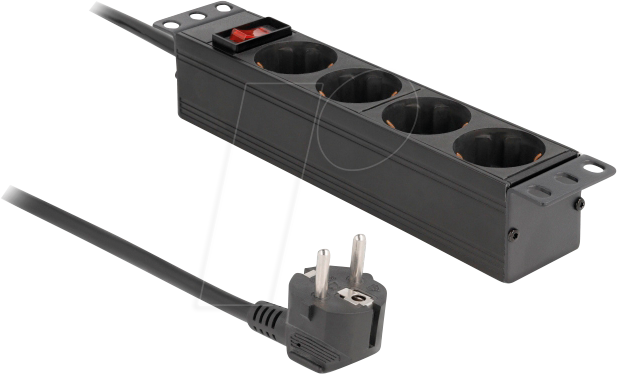 DELOCK 66817 - Steckdosenleiste 10'', 1HE, 4-fach