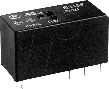 HF115F-005-S3 - Kleinrelais 5V, 1 Wechsler, 16A, RT III