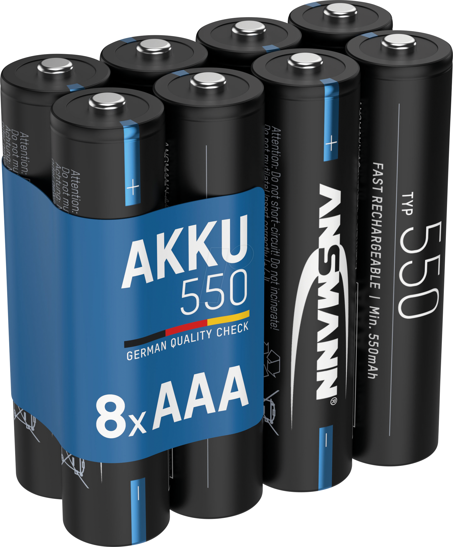 ANS 1321-0007 - NiMh Akku, AAA (Micro), 550 mAh, 8er-Pack