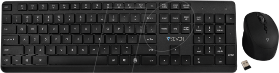 V7 CKW350US - Tastatur-/Maus-Kombination, Funk, mit US-Layout