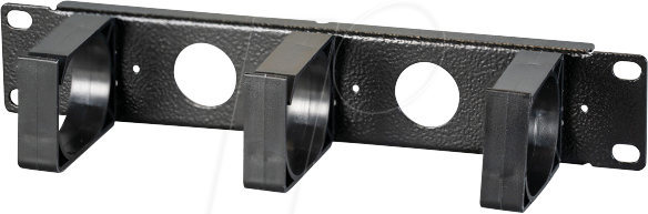 EFB 691820TS.2 - 10'' 1HE Kabelführungspanel, 3x Kunststoffbügel