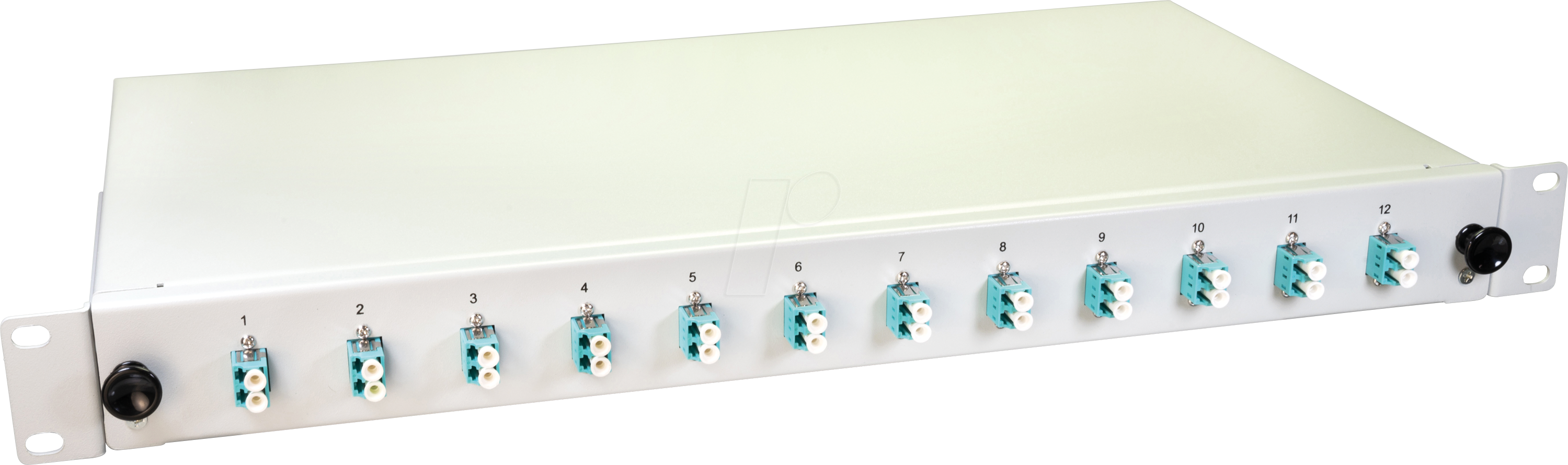 LW 24G50OM3DLC - 19'' LWL Spleißbox, 12x LC Duplex OM3, 1HE