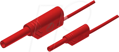 MAL SWS-2-4 RT - Adaptermessleitung, 2/4 mm, 1,0 m, rot, gesichert