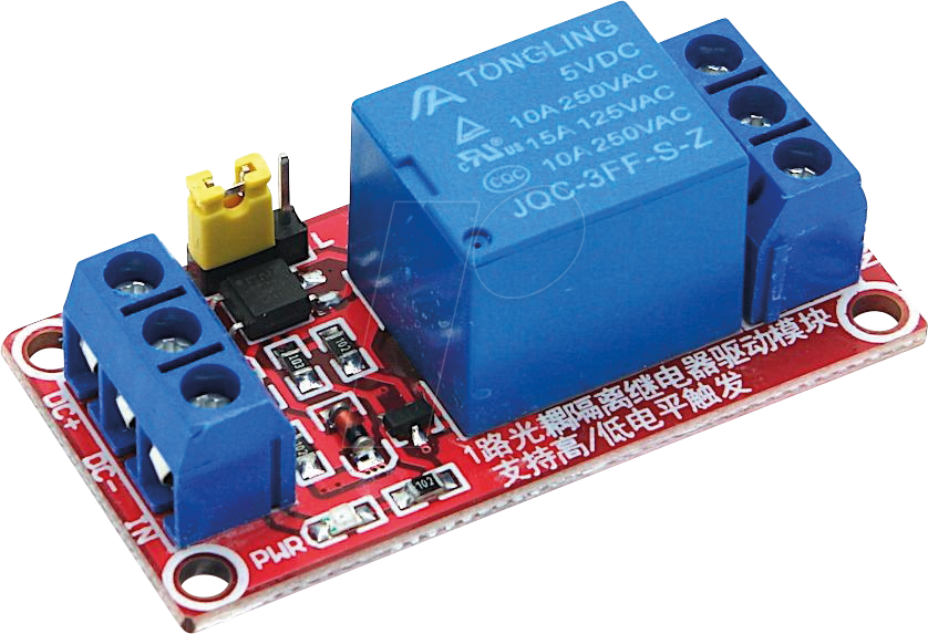 DEBO RE 1CH HL - Entwicklerboards - Relais-Modul, 1 Channel, 5 V, high/low