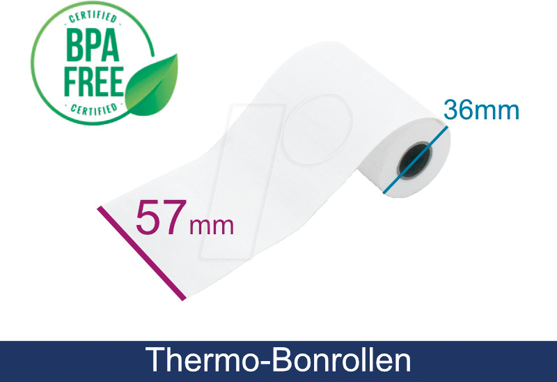 ARTD ADT573612LA - EC-Cash-Rollen, 57 mm, 12 m, 1er Pack