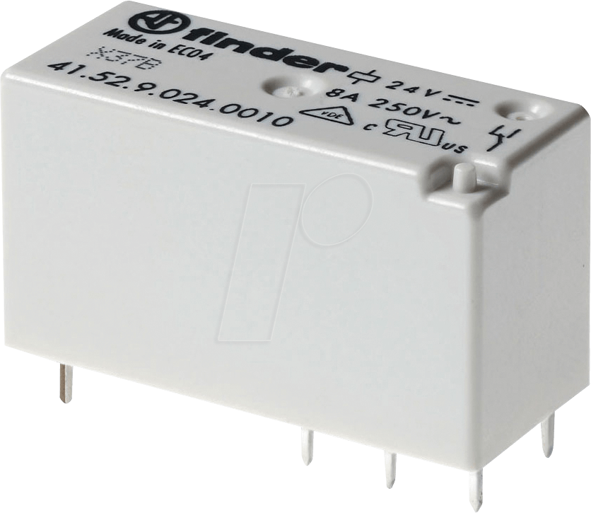 Thumbnail - FIN 41.52.8 24V - Steck-/Printrelais, 2x UM, 250V/8A, 24 V AC
