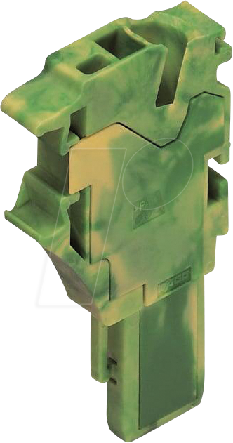 WAGO 2022-167 - 1-Leiter-Federleisten-Anfangsmodul, 4 mm², grün-gelb