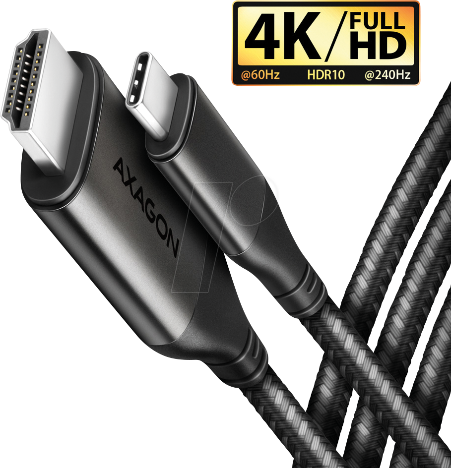 AXG RVC-HI2MC - Adapterkabel USB-C > HDMI 2.0a, 4K 60Hz, HDR10, 1,8 m
