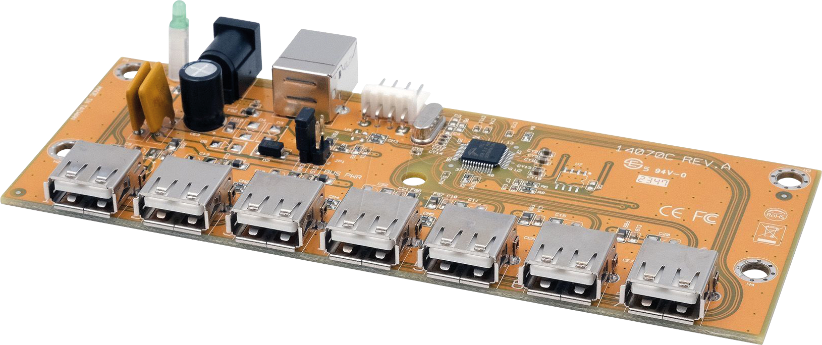 Thumbnail - EXSYS 1177-2-PL - USB 2.0 7-Port HUB-Platine