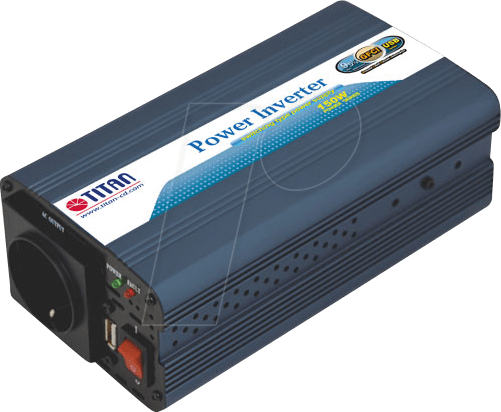 TITAN HW-150V6 - Wechselrichter, modifizierte Sinuswelle, 150 W, Schutzkontakt