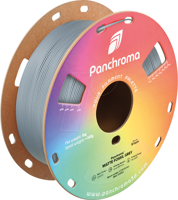 POLYMAKER CA4020 - Filament, Panchroma PLA, Matte Fossil Grey, 1,75 mm, 1 kg