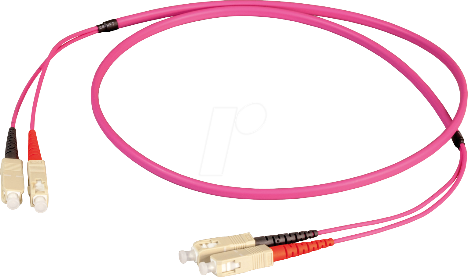 EFB O0318FT1 - Duplex Jumper SC-SC 50/125µ, OM4, erika violett, 1 m