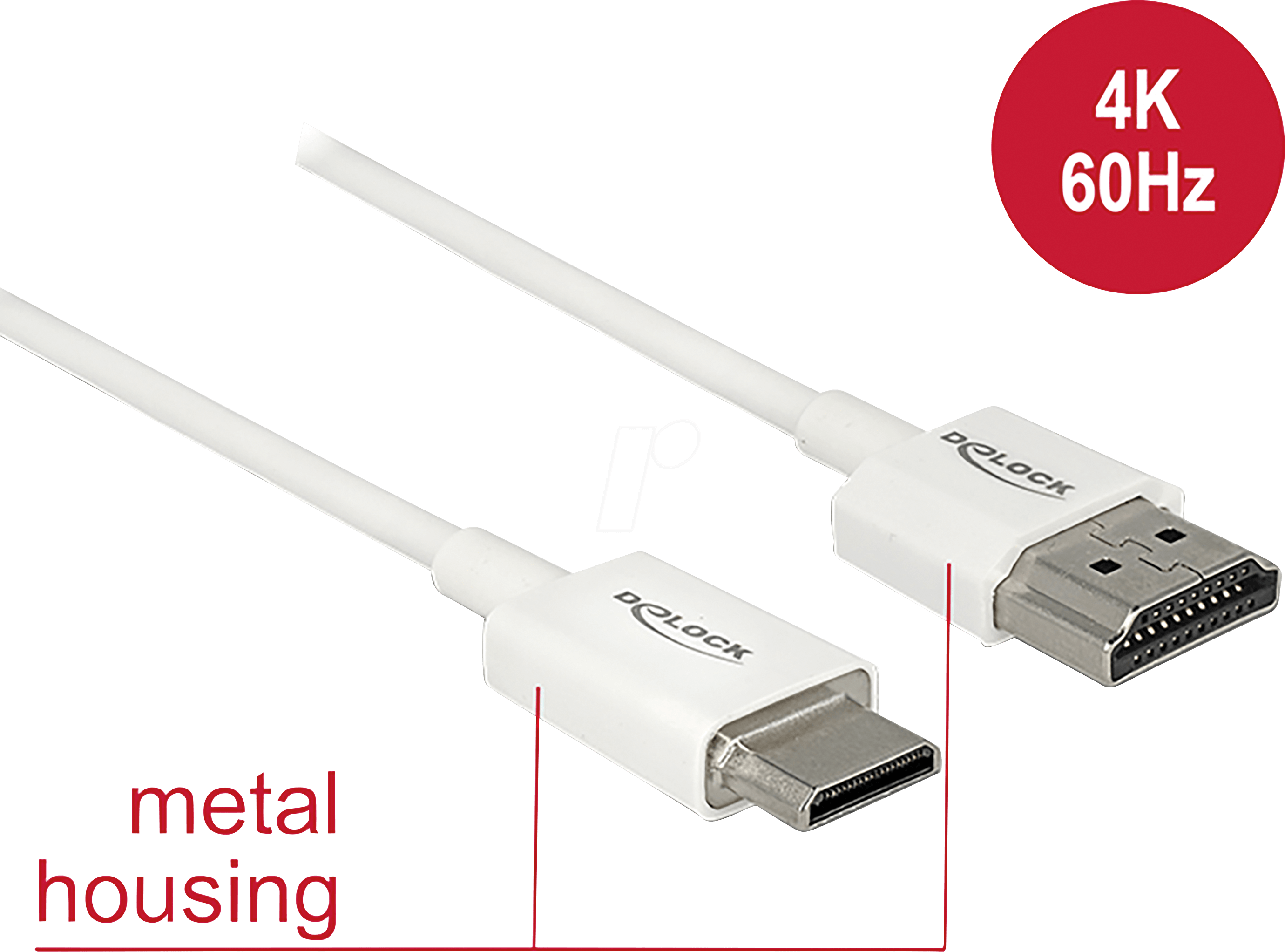 DELOCK 85143 - HDMI-A Stecker > HDMI Mini-C Stecker 4K 1,5 m