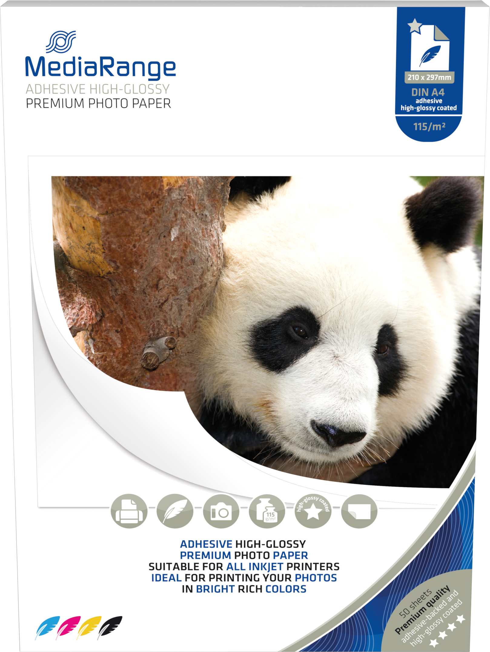 Thumbnail - MR INK119 - DIN A4, Injekt, klebendes Fotopapier, hochglänzend, 115 g/m², 50