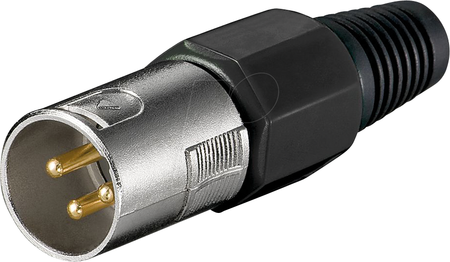 GOOBAY 11749 - XLR-Stecker, 3-polig, vergoldete Kontakte