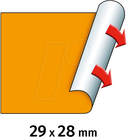 METO 30007370 - Preis-Etiketten, 29x28 mm, permanent, orange, 3500 Stück