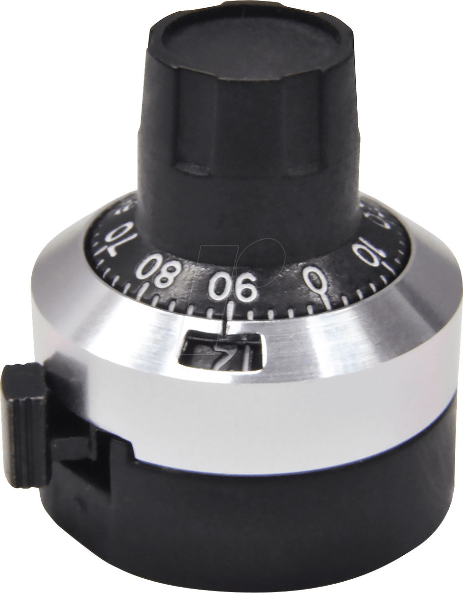 BOU H5166A - Drehknopfzähler, 15 Umdrehungen, 6,35 mm