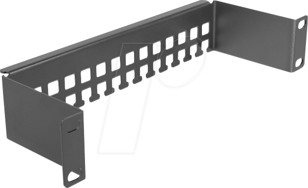 DELOCK 66678 - Kabelabfangschiene 10'', Bügelform, 1 HE, schwarz