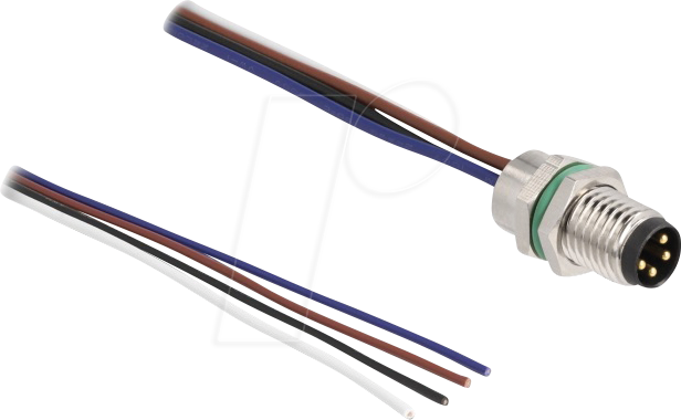 DELOCK 80149 - M8 4 Pin Kabel, Stecker / offene Enden, A-kodiert 0,5 m