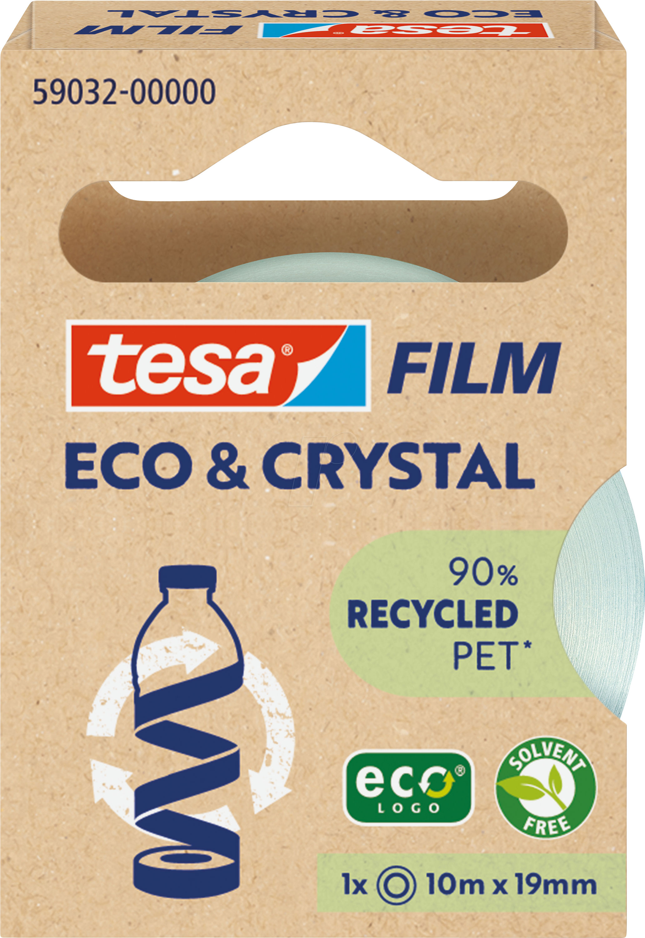 TESA 59032 - tesafilm® Eco & Crystal, 10 m x 19 mm, 1 Rollen