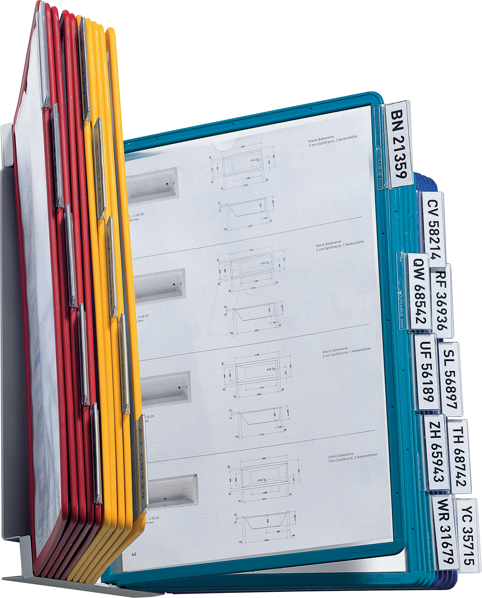 DURABLE 551200 - Sichttafelsystem VARIO® WALL 20, Set, farbig