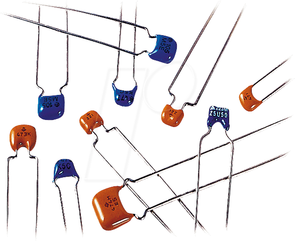 Z5U-2,5 100N - Vielschicht-Kerko 100 nF, 50/100 V, Z5U 20%, RM 2,5