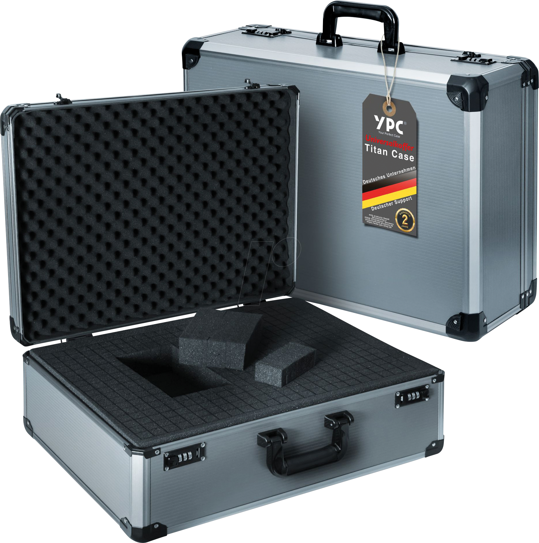 YPC CS00022TICB - TitanCase XXL, Aktenkoffer, grau, 550x400x200 mm