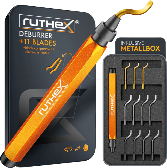 RX ENTGRATER SET - 3D Druck, Entgrater Set mit 11 Klingen