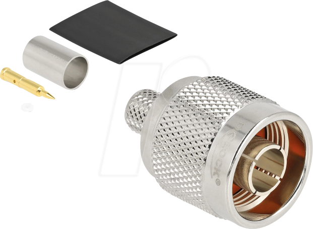 DELOCK 91767 - N Stecker zum Crimpen LMR 300 mit passendem Schrumpfschlauch