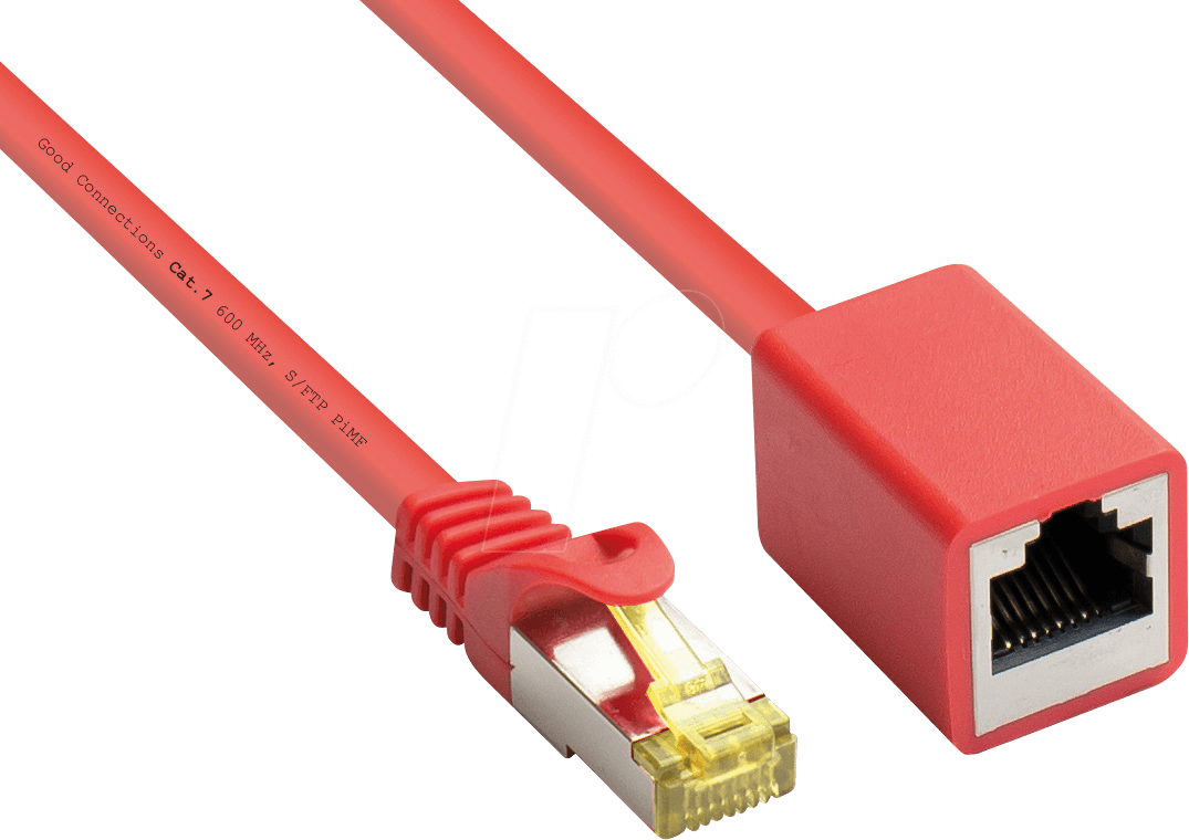 GC 8070VR-020R - Patchkabel-Verlängerung, Cat.7, rot, 2 m
