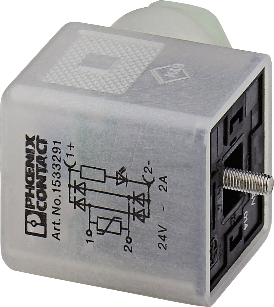 PHOE 1533291 - Ventilstecker, 3-pol, Gewindeart Kopf A, 24 V