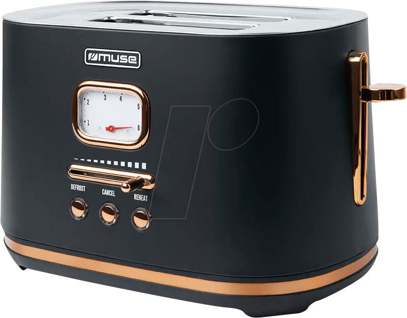 MUSE MS-130 BC - MUSE Edelstahl-Toaster schwarz MS-130 BC