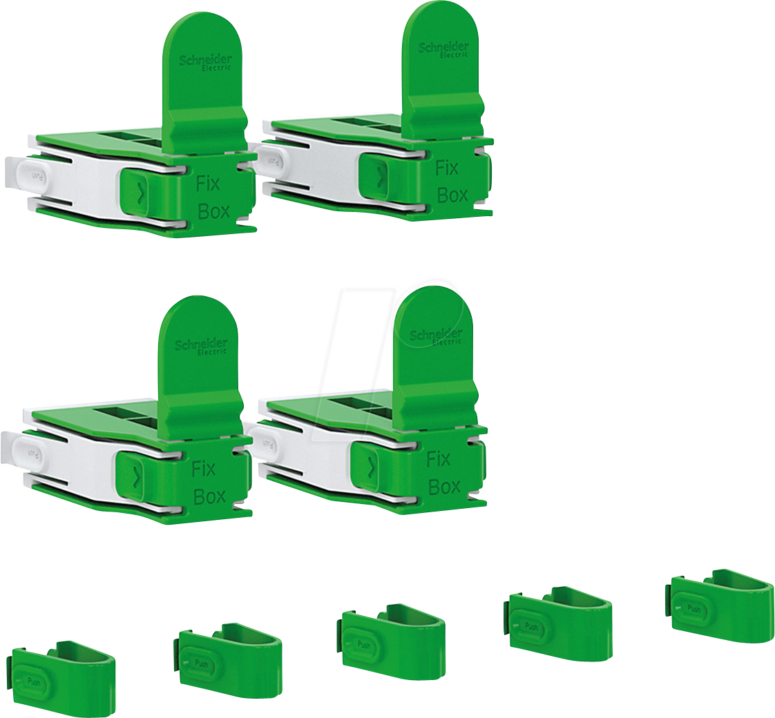 Thumbnail - BPVX003 - 5 Kabelhalter + 4 Gerätehalter Mediafeld Feldverteiler