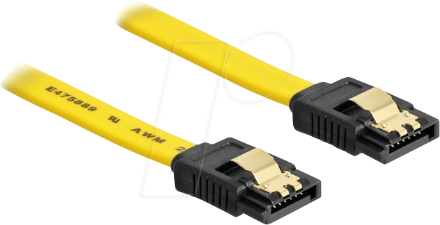 DELOCK 82809 - SATA 6 Gb/s Kabel 50 cm gelb