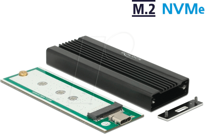 DELOCK 42600 - Externes Gehäuse für M.2 NVMe PCIe SSD, USB 3.1