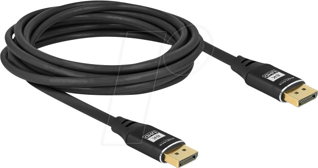 DELOCK 80623 - DisplayPort 1.4 Kabel, 8K 60 Hz, schwarz, 5,0 m