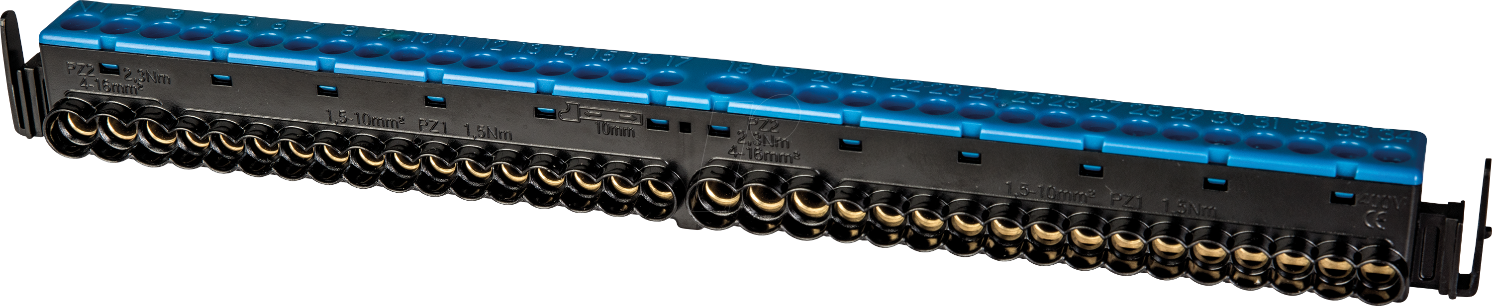 KN34 - N-Schraubklemme, 6x 4-16 mm², 28x 1,5-10 mm²