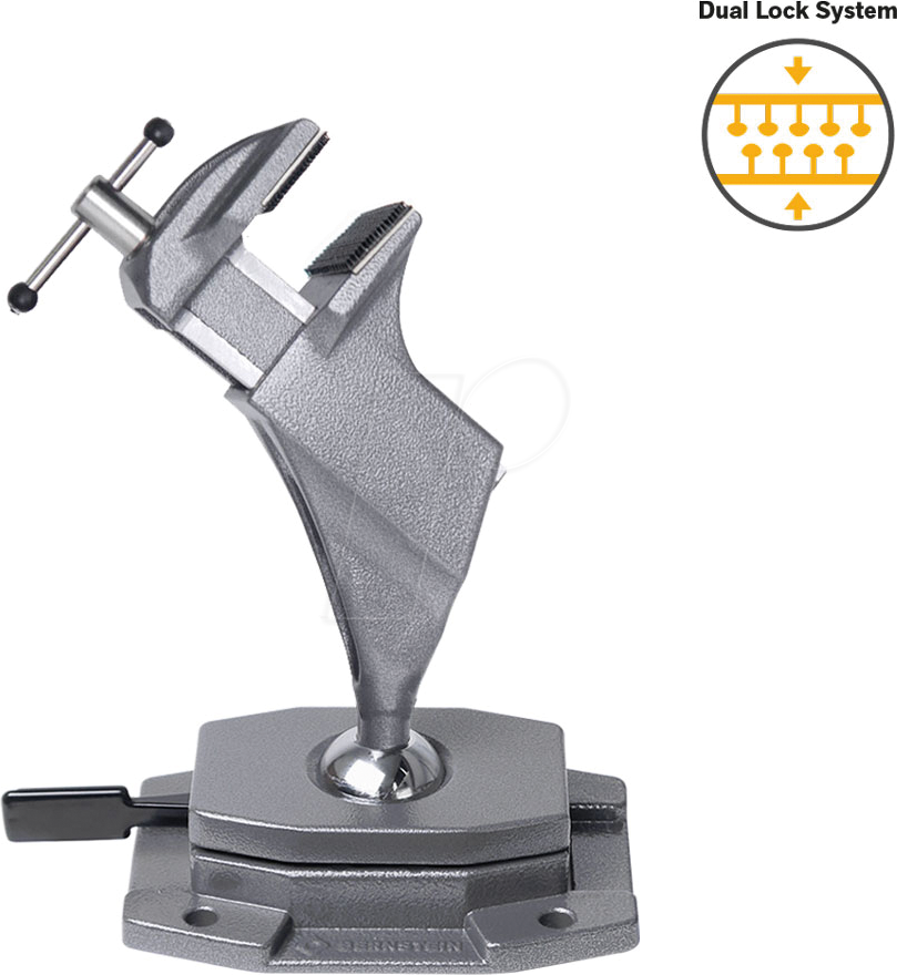 Thumbnail - BERN 9 215 K - Kugelgelenk-Schraubstock mit Klettbefestigung und Schraube