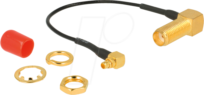 DELOCK 89626 - Antennenkabel SMA 90° Buchse zum Einbau