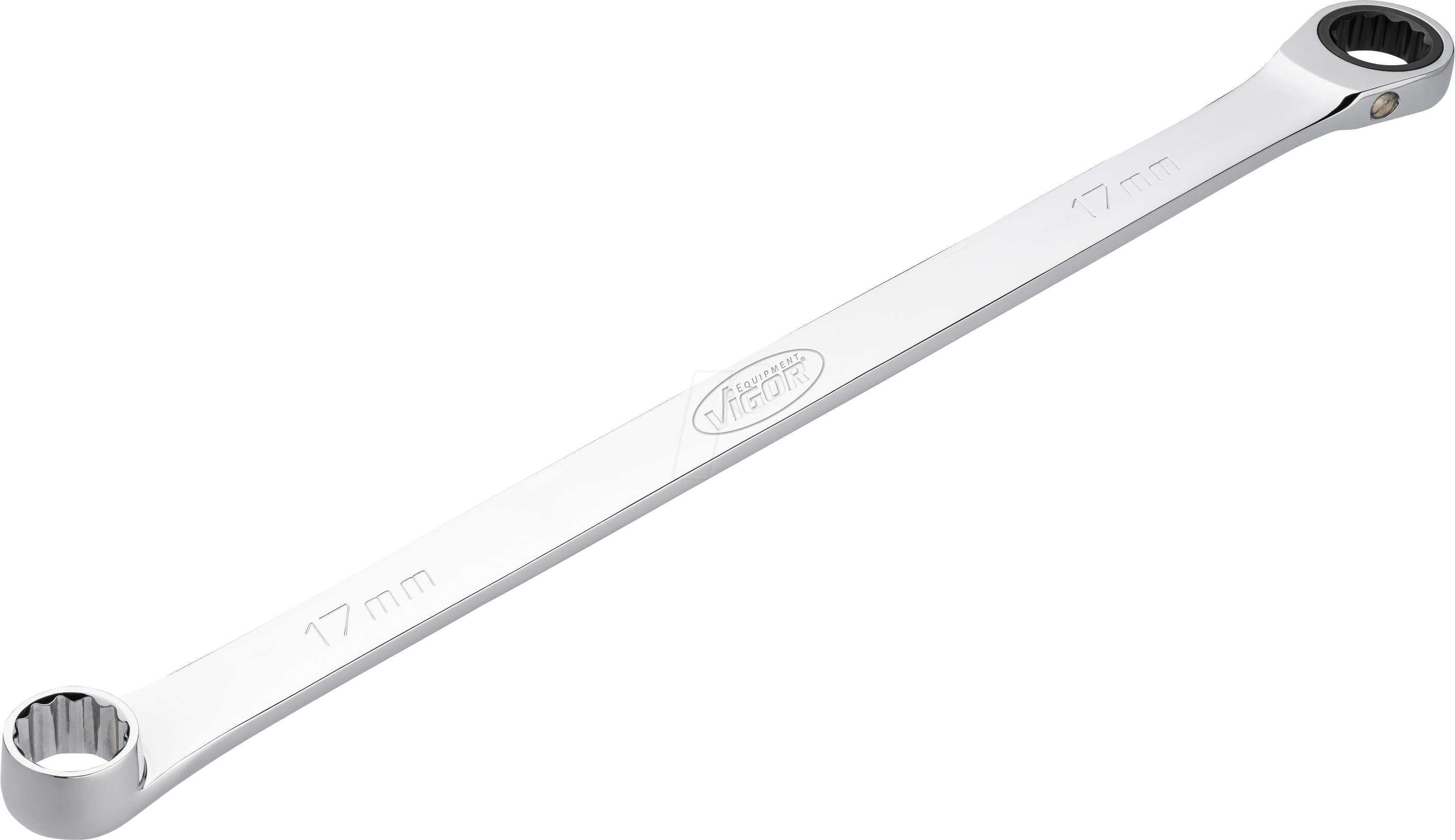 VI V7031-17 - Ratschen-Ringschlüssel, extra lang, SW 17 mm