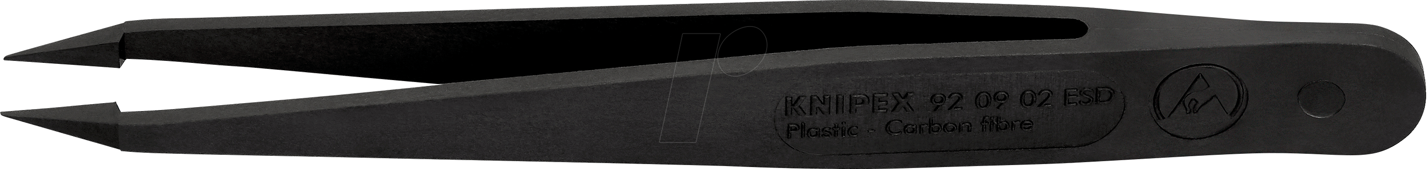 KN 92 09 02 ESD - Kunststoffpinzette ESD, schwarz